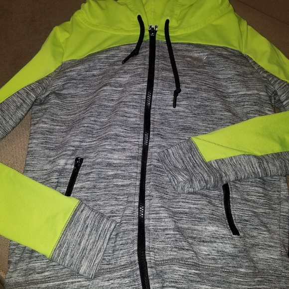 PINK Victoria's Secret Sweaters - VICTORIAS SECRET PINK Lime green full zip …